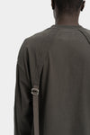 Strapped long sleeve t-shirt, Khaki grey