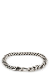 Flat long link bracelet