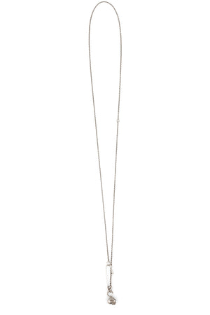 Werkstatt München | Skull safety pin chain necklace - M3982