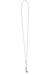 Skull safety pin chain necklace