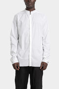 Raw cut collar cotton shirt, White