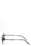 Octagonal titanium sunglasses, Black