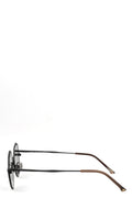 Octagonal titanium sunglasses, Black