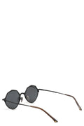 Octagonal titanium sunglasses, Black