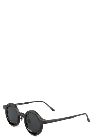 Rigards | Permanent - Round horn sunglasses, Black & White RG1072