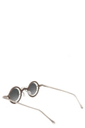 Round titanium clip-on sunglasses, Bronze