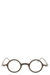 Round titanium clip-on sunglasses, Bronze