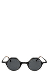 Round titanium sunglasses, Black