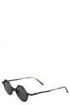 Round titanium sunglasses, Black