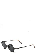 Round titanium sunglasses, Black