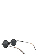 Round titanium sunglasses, Black