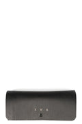 Hexagonal titanium clip-on sunglasses, Black