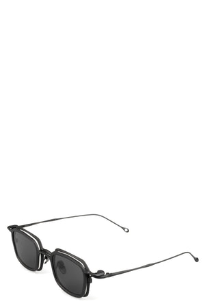 Rigards | Two-tone hexagonal titanium clip-on sunglasses - Black RG2004TVA