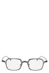 Two-tone hexagonal titanium clip-on sunglasses, Black