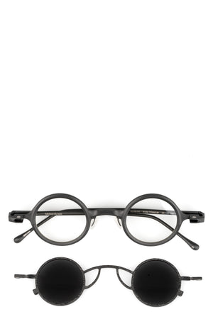 Rigards | Permanent - Round titanium clip-on sunglasses, Black RG1911TI