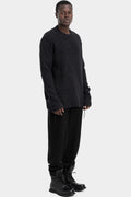 Mock-neck alpaca knit sweater