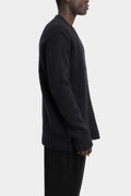 Mock-neck alpaca knit sweater
