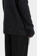Mock-neck alpaca knit sweater