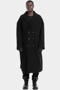 Oversized double breasted wool coat