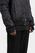Oversized down lined hooded double jacket