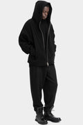 Oversized cashmere zip hoodie