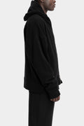 Oversized cashmere zip hoodie