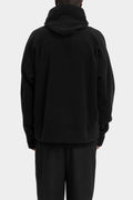 Oversized cashmere zip hoodie
