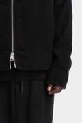 Oversized cashmere zip hoodie