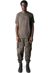Regular meshcore cotton T-shirt, Mud