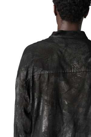 La Haine Inside Us | AW26 - Rubberized viscose-wool shirt, Black M1313