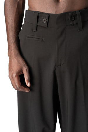 La Haine Inside Us | AW26 - Comfort fluid wool-blend trousers, Black M1317