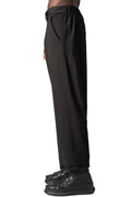 Comfort fluid wool-blend trousers, Black