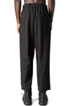 Comfort fluid wool-blend trousers, Black