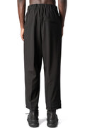Comfort fluid wool-blend trousers, Black