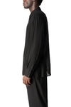 Regular gauze viscose shirt, Black