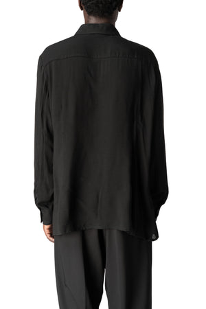 La Haine Inside Us | AW26 - Regular gauze viscose shirt, Black M1307