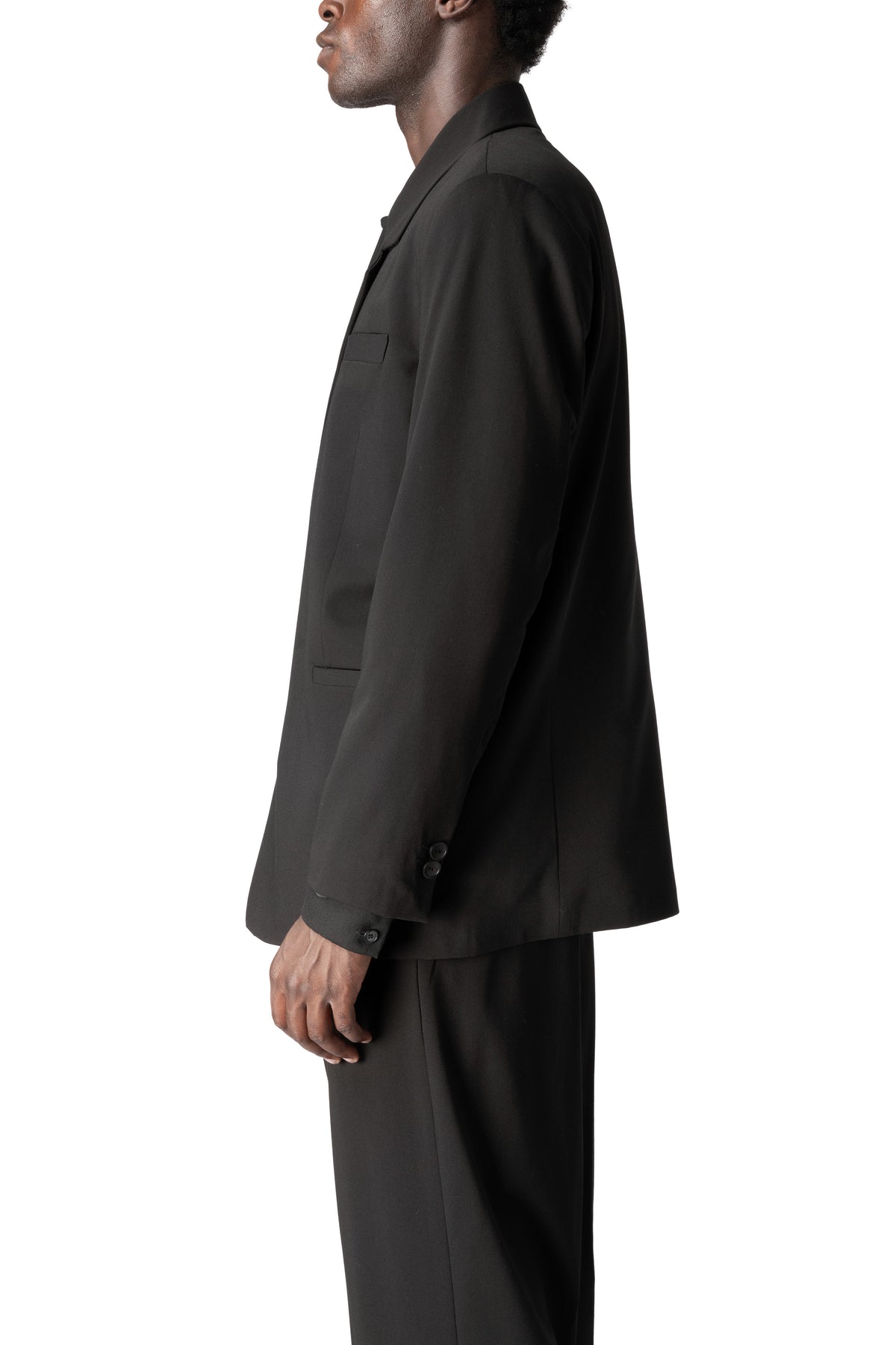 La Haine Inside Us | AW26 - Oversized fluid wool-blend jacket, Black M1316