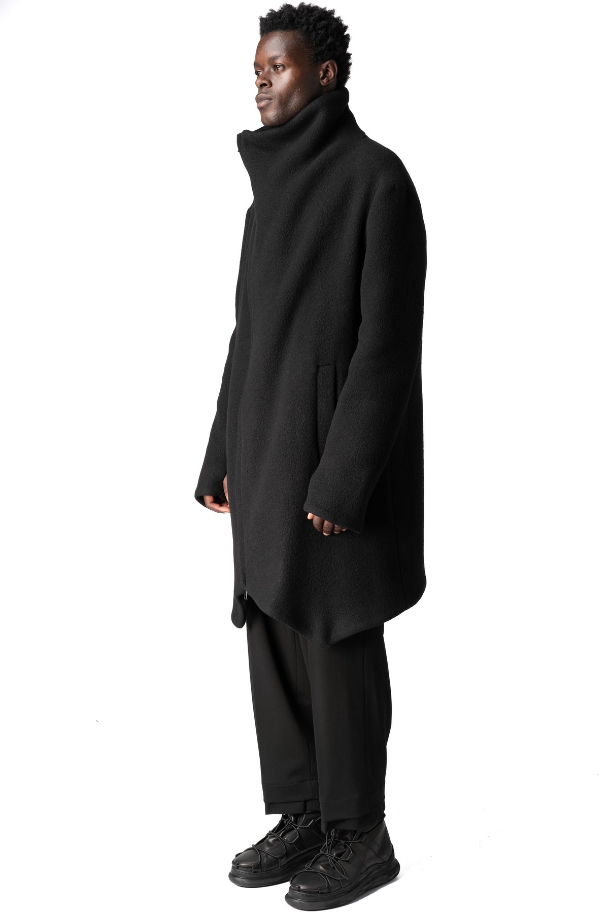 La Haine Inside Us | AW26 - Wool-blend overcoat, Black M1368