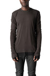 Distressed double layer long sleeve tee, Cold brown