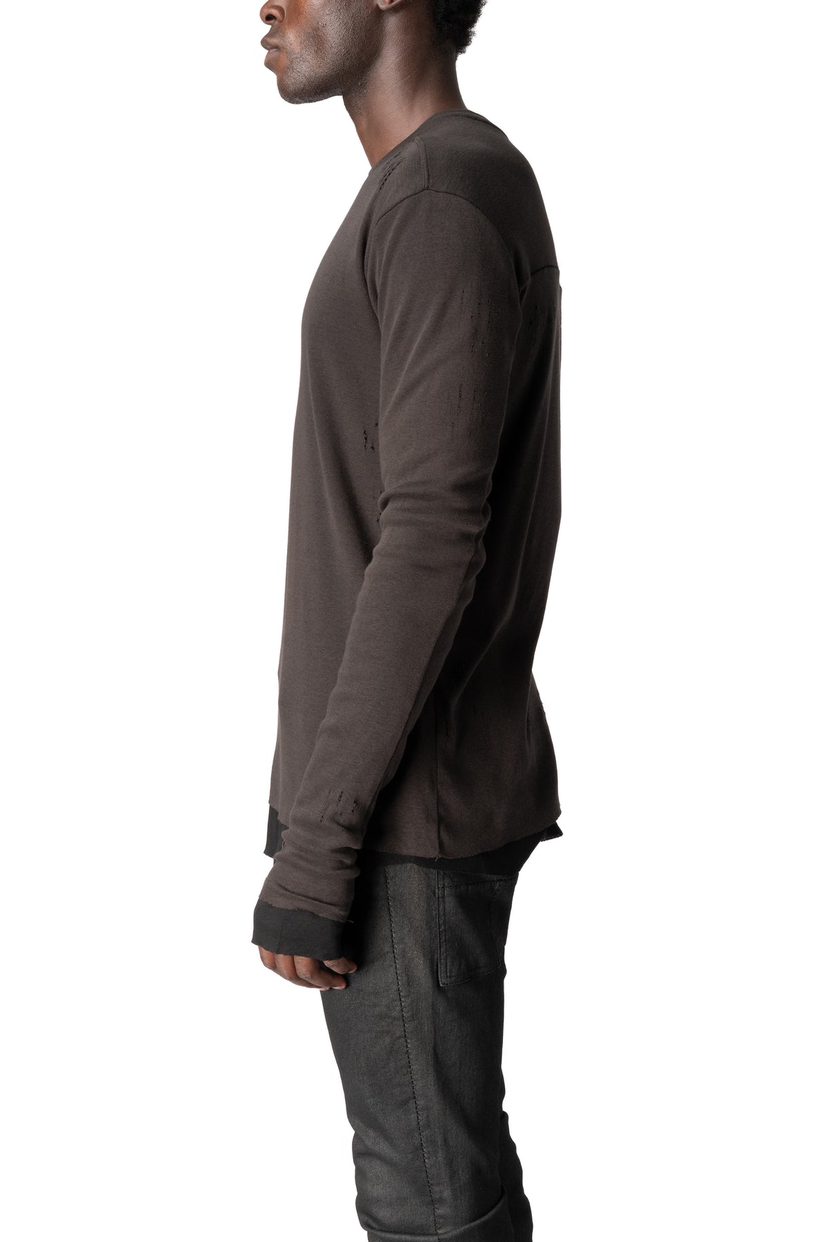 Thom Krom | AW26 - Cotton jersey top, Cold brown MTS969
