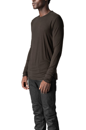 Thom Krom | AW26 - Modal cashmere jersey top, Cold brown MTS961
