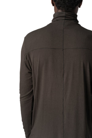 Thom Krom | AW26 - Modal cashmere jersey top, Cold brown MTS979
