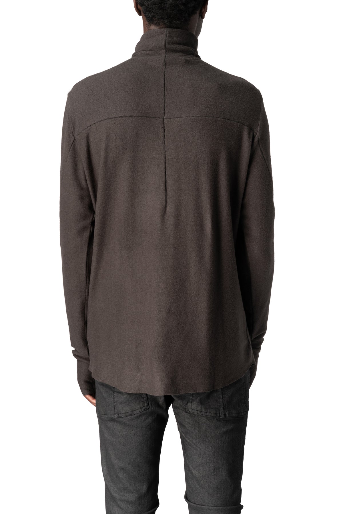 Thom Krom | AW26 - Roll neck long sleeve top, Cold brown MTS1004