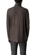 Roll neck long sleeve top, Cold brown