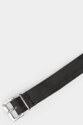 Burned leather belt