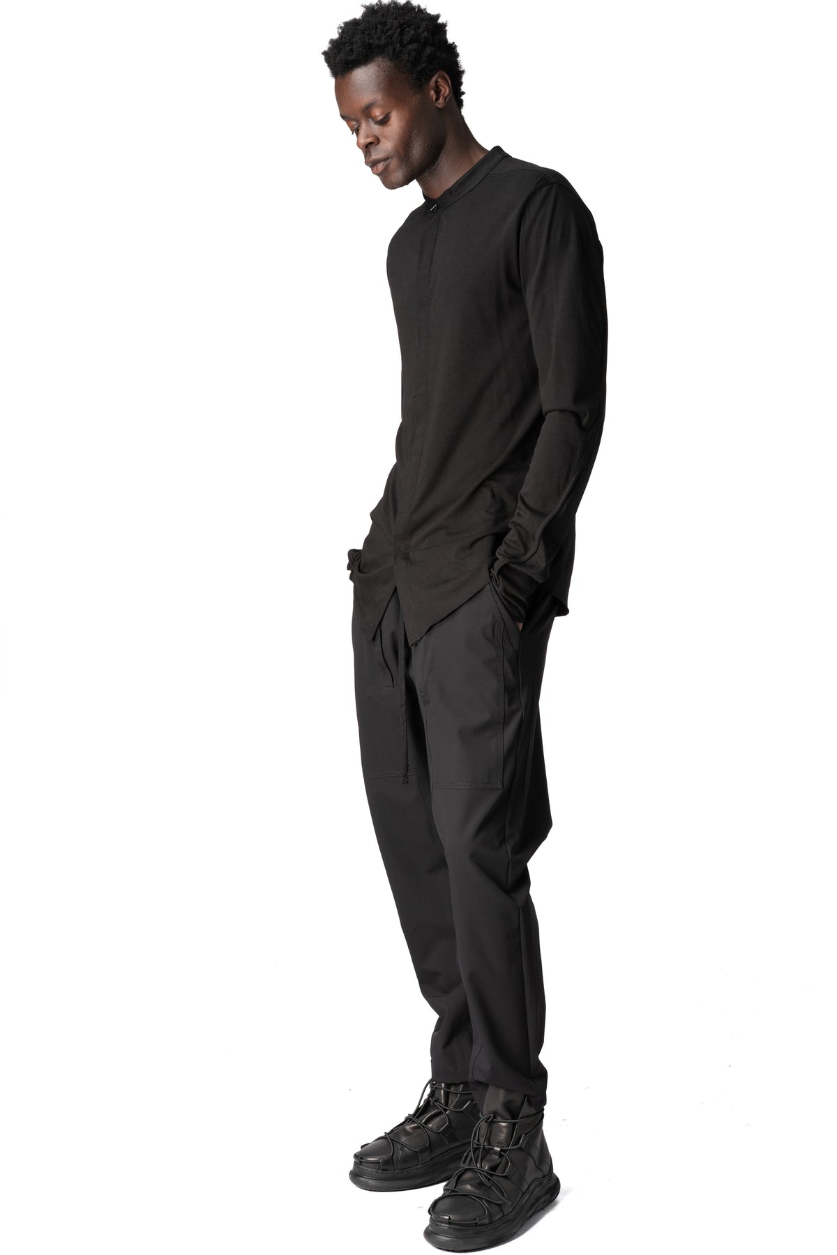 Thom Krom | AW26 - Bamboo cotton jersey top, Black MTS971