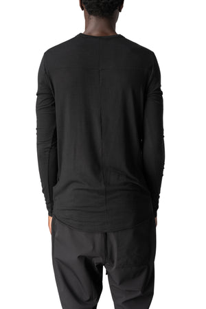 Thom Krom | AW26 - Modal cashmere jersey top, Black MTS961