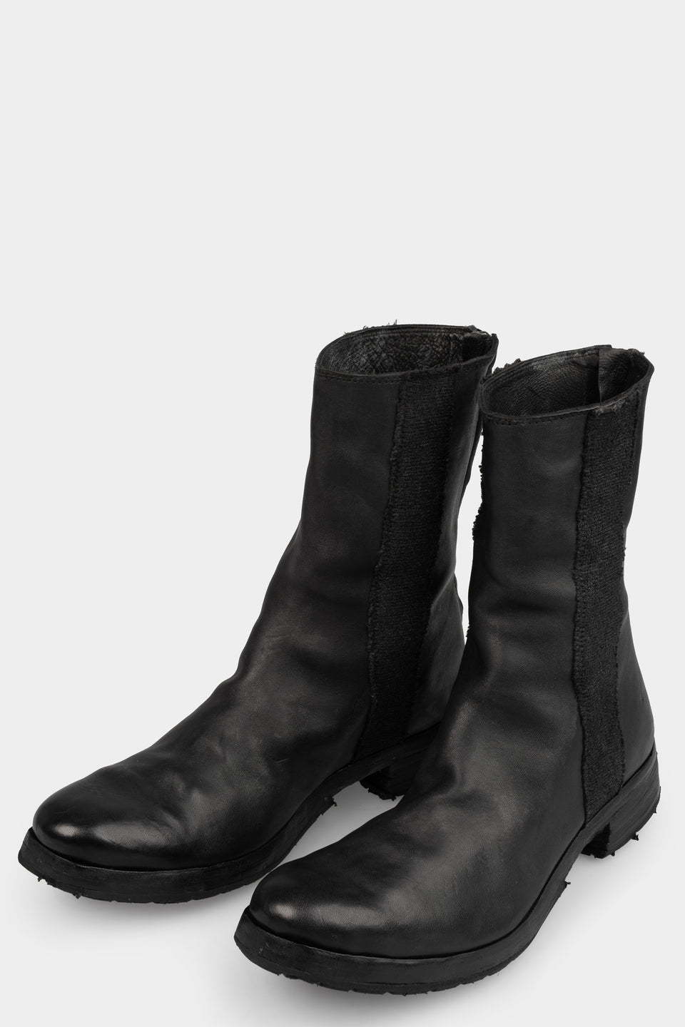 Handmade wool inset horse leather boots