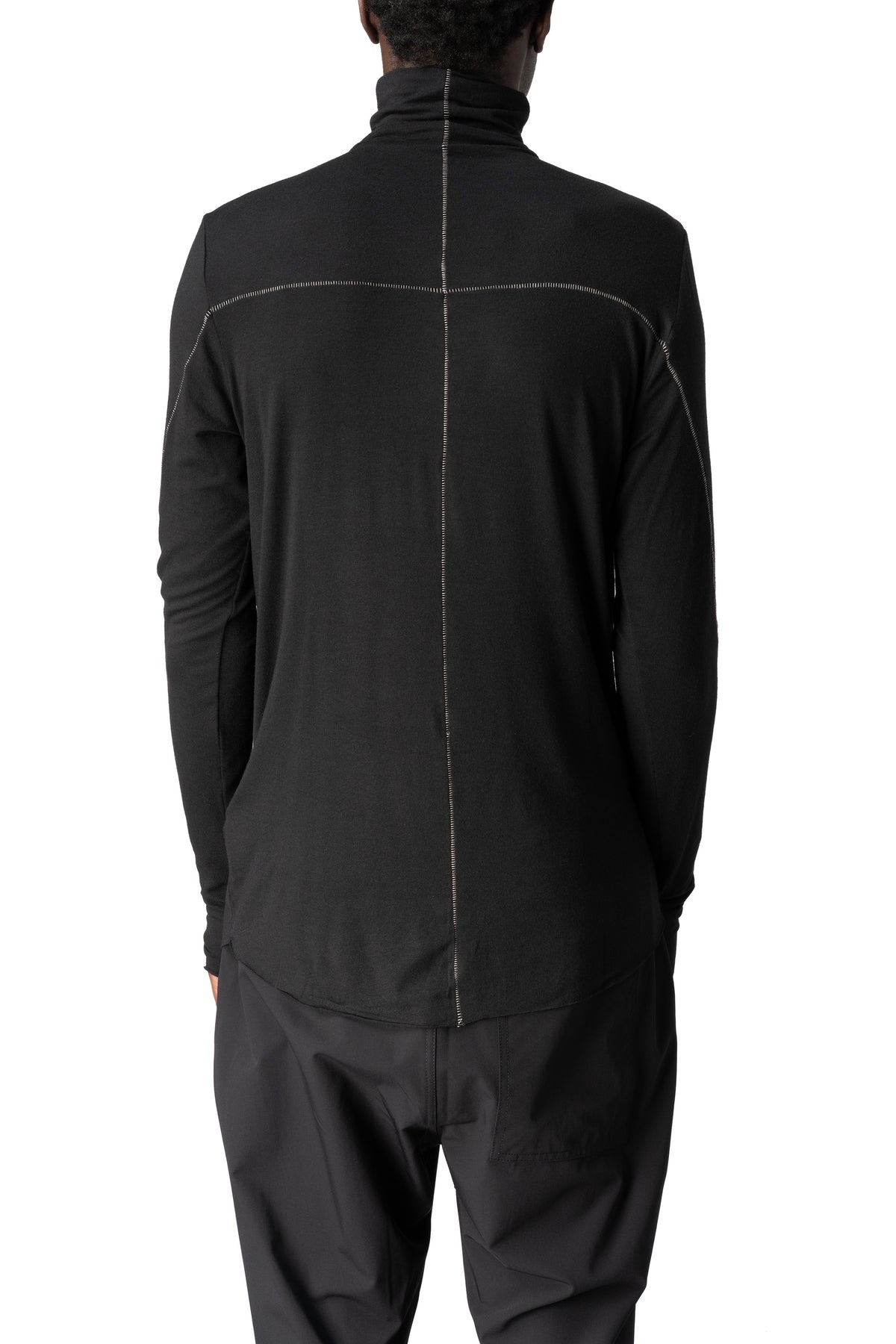 Thom Krom | AW26 - Modal cashmere jersey top, Black MTS979