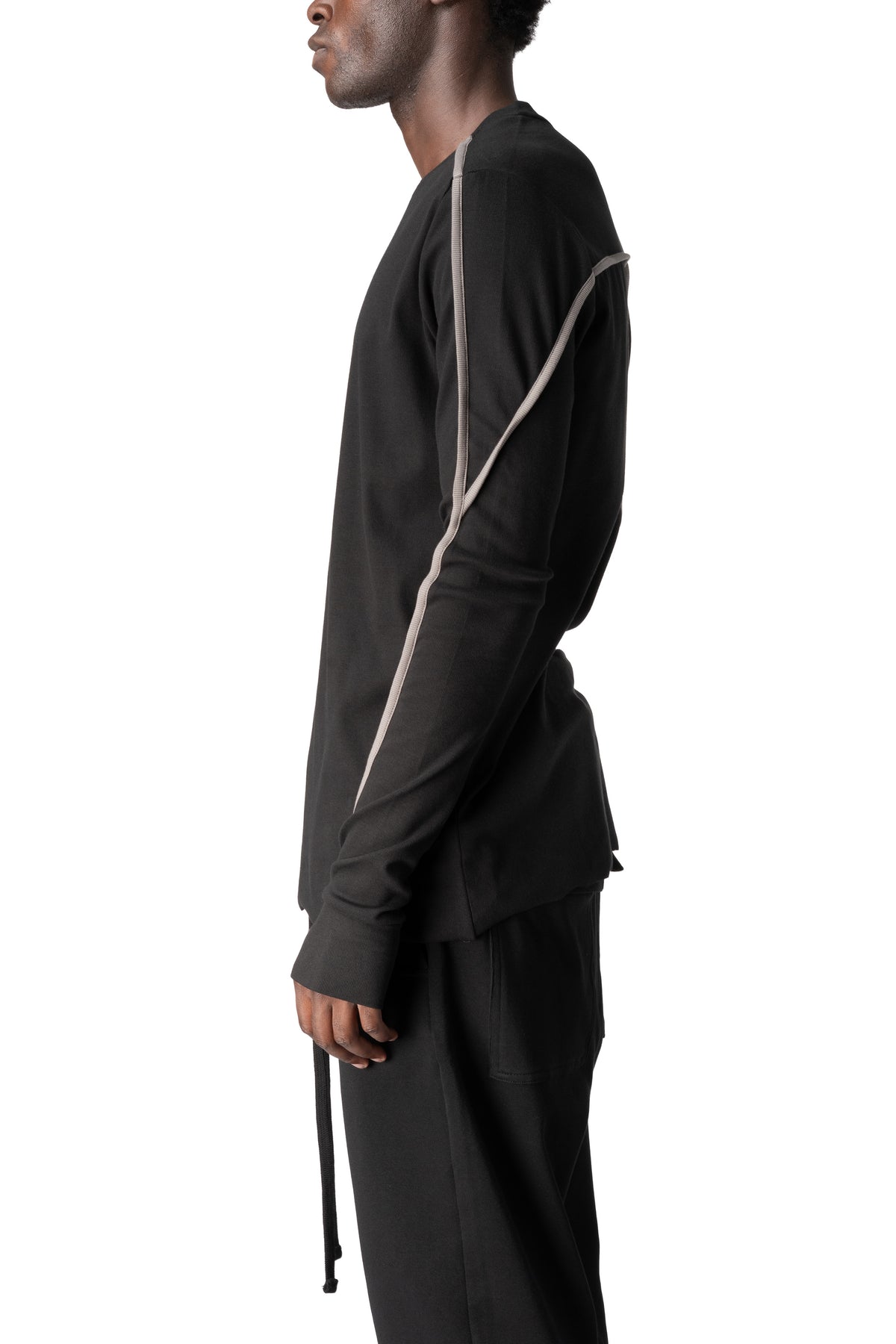 Thom Krom | AW26 - Cotton stretch jersey top, Black MTS960